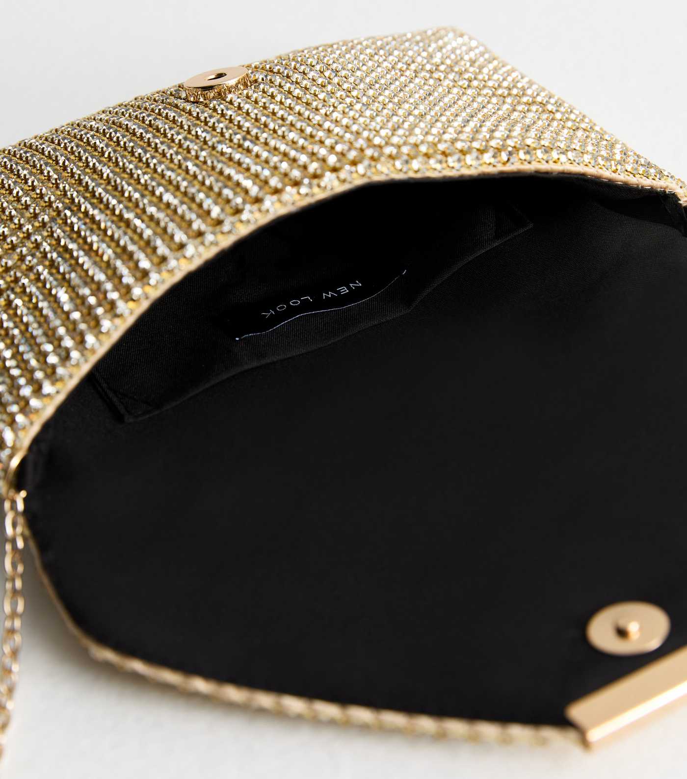 Gold Diamanté Clutch Bag - Image 4