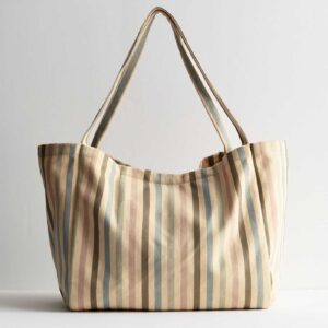 Stripe Slouch Tote Bag