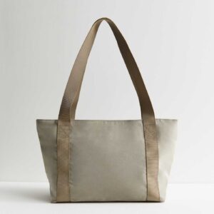Olive Pocket Front Tote Bag