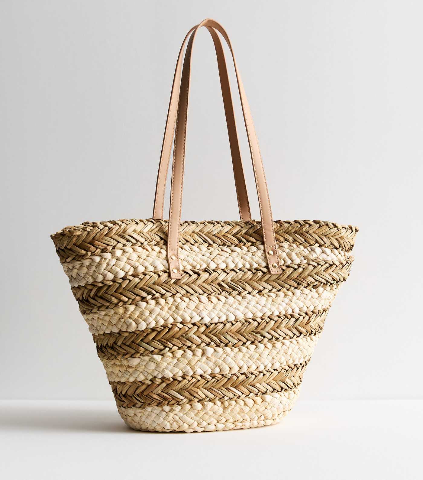 Straw Effect Basket Bag - Image 2